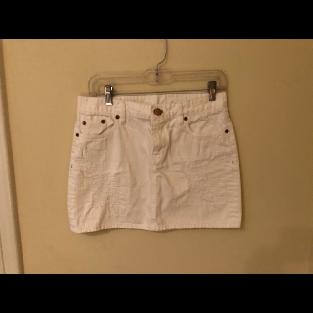 J. Crew white denim short skirt size 4